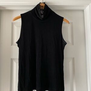 Chico's Classic Black Sleeveless Turtleneck Tank Size Large